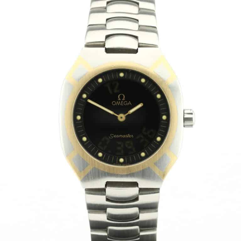 omega seamaster polaris 18k gold watch