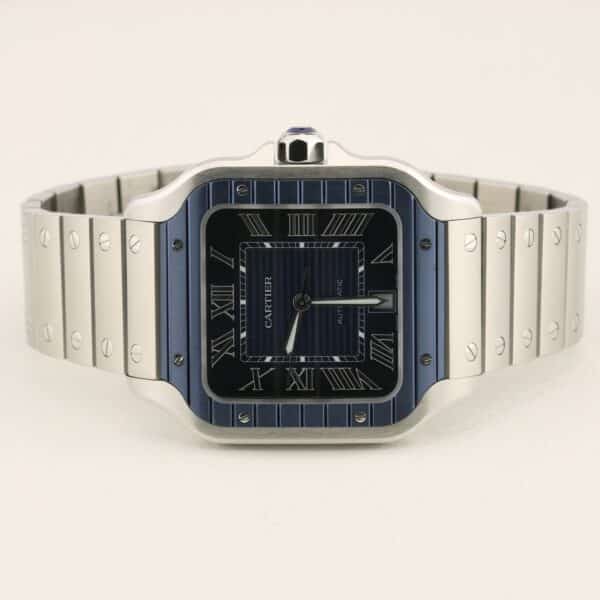 cartier santos de cartier blue dial unworn