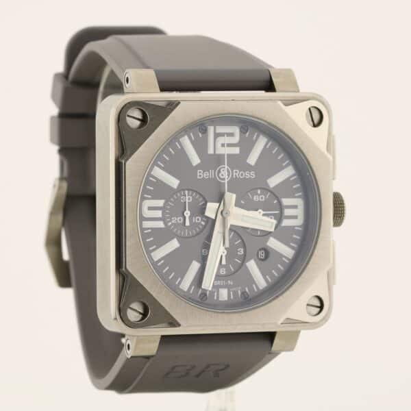 bell & ross br 01 94 chronographe 01 94 tt titanium pro fullset 3 bracelets