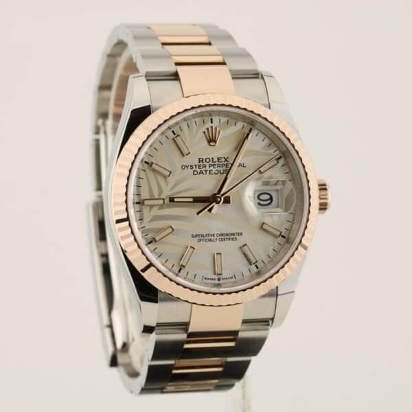 rolex datejust 36 126231 palm unworn