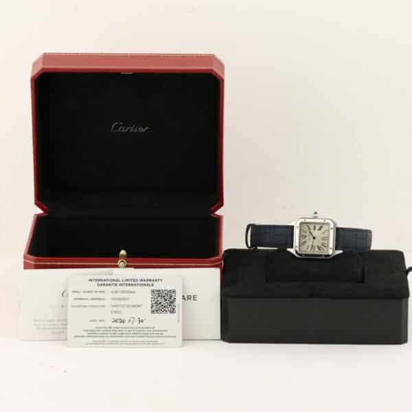 cartier santos 100 xl chronograph wssa2740 | b&p | 2009 | new strap copy
